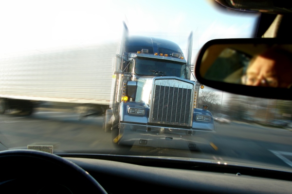 Close Call Crash with a Tractor Trailer Truck